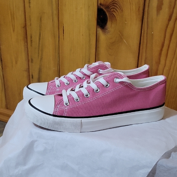 Jen Ardor Pink Canvas Sneakers - Picture 4 of 4